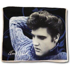 New Dish Towel Elvis Presley Blue Sweater 24" Kitchen The King Photo Picture NIP